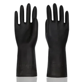 1 Pair Black Gloves Home Washing Cleaning Gloves Garden Kitchen Dish Fingers Rubber Dishwashing Household Cleaning Gloves