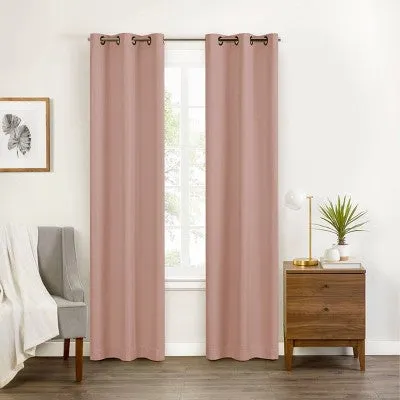 1pc 40"x108" Blackout Celeste Draft Stopper Curtain Panel Blush - Eclipse