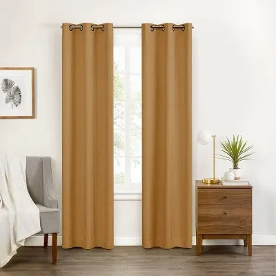 1pc 40"x108" Blackout Celeste Draft Stopper Curtain Panel Mustard - Eclipse