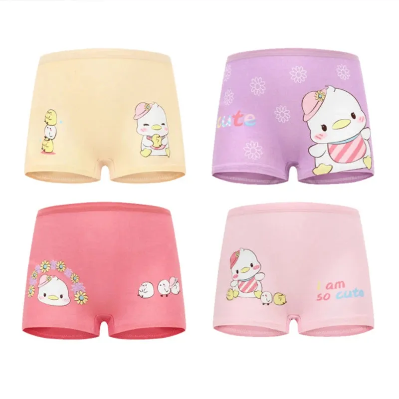 4pcs/lot Cartoon girls briefs Panties 100% Cotton Short Pants Cartoon Panties Girls' Underwear