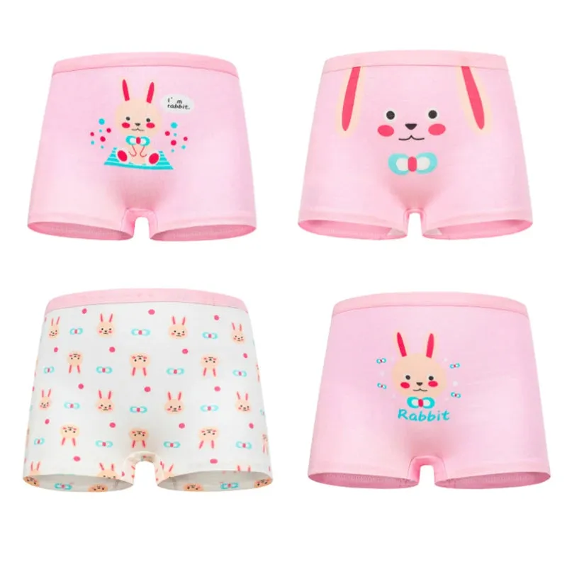 4pcs/lot Cartoon girls briefs Panties 100% Cotton Short Pants Cartoon Panties Girls' Underwear