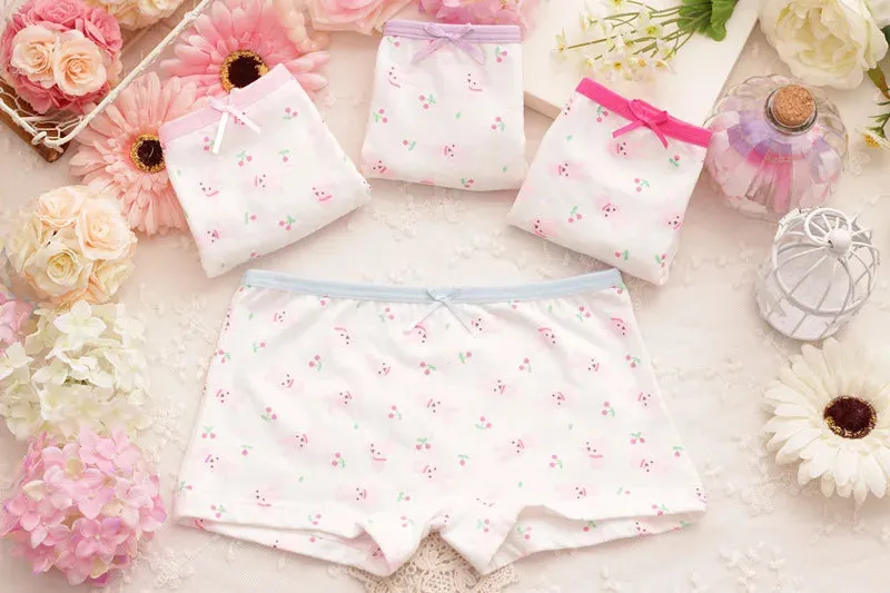 4pcs/lot Cartoon girls briefs Panties 100% Cotton Short Pants Cartoon Panties Girls' Underwear