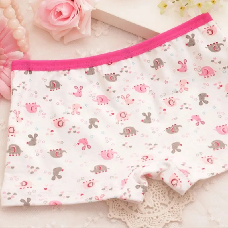 4pcs/lot Cartoon girls briefs Panties 100% Cotton Short Pants Cartoon Panties Girls' Underwear