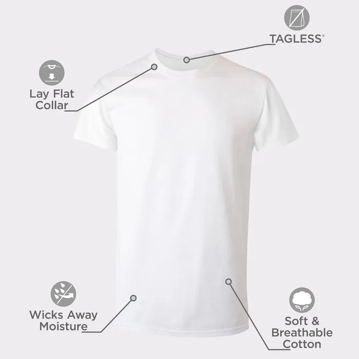 6-Pack Men's White Undershirts 2135P6