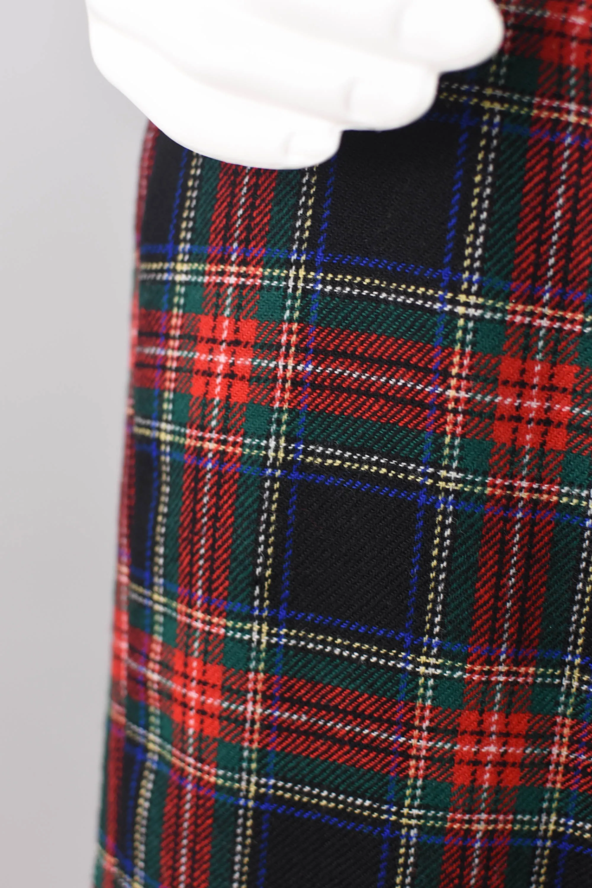 90s Pendleton Tartan Plaid Pencil Wool Skirt, Women's Petite 16, 32" Waist