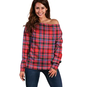 Aberdeen District Tartan Off Shoulder Women Sweater