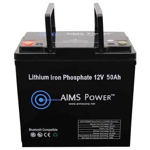 Aims Power - LiFePO4 12 volt 50 AH Lithium Battery - Bluetooth - LFP12V50AB