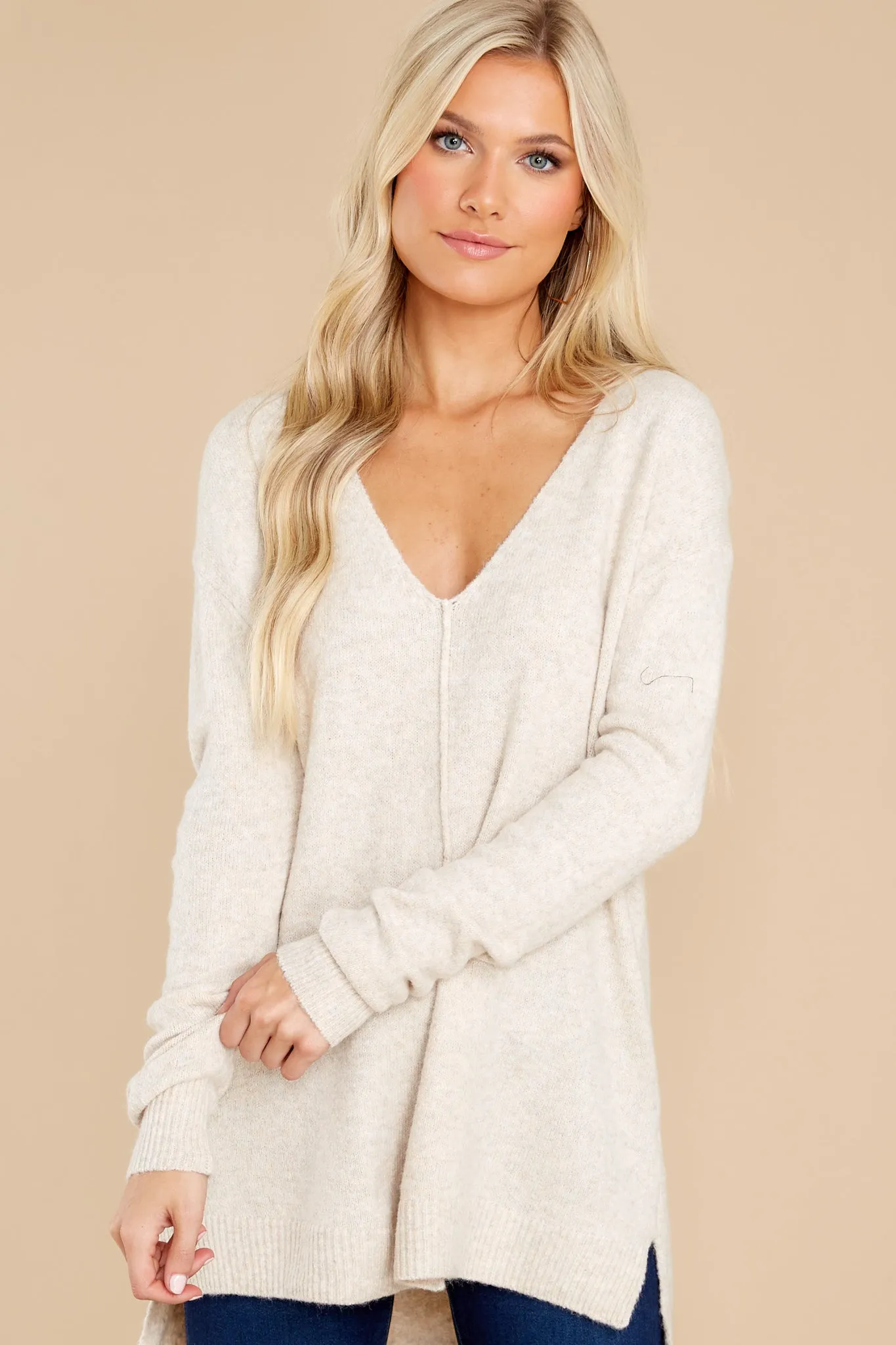 All Cuddled Up Oatmeal Sweater