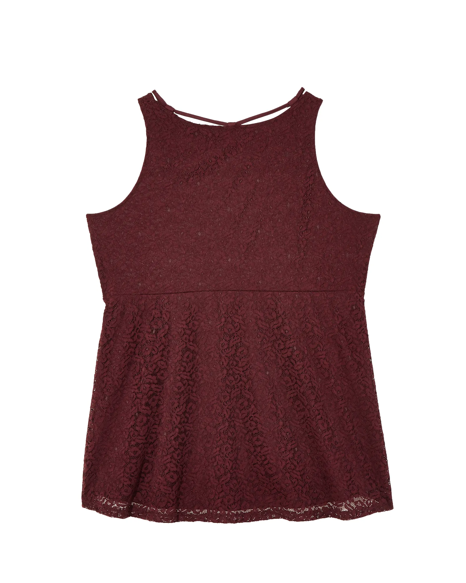 Allie Lace Sleeveless Top | Burgundy