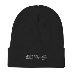 Ama-gi Cuneiform Knit Beanie