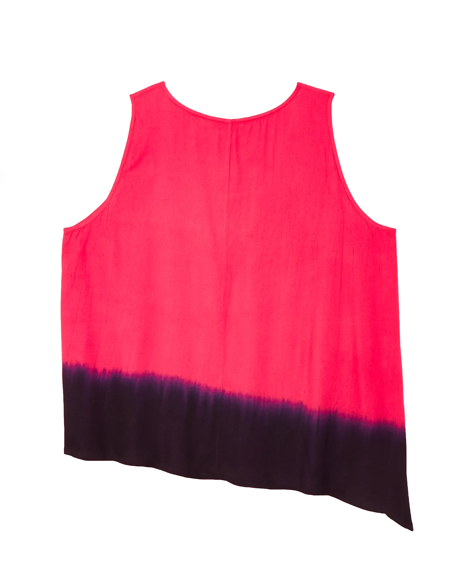 Angie Asymmetric Ombre Top | Magenta / Black