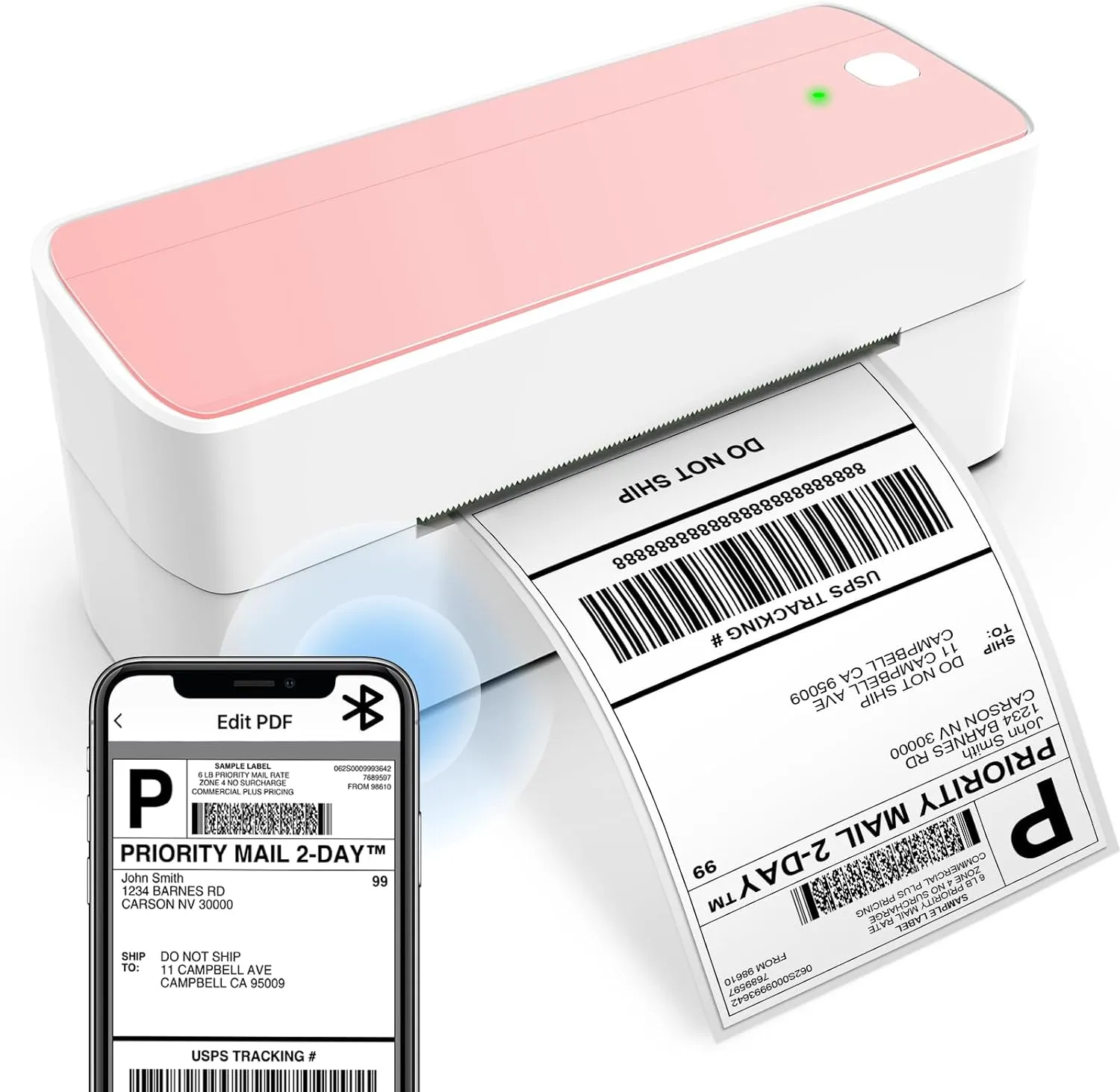 ASprink Bluetooth Thermal Shipping Label Printer - 241BT Label Printer for Shipping Packages - 4x6 Thermal Shipping Label Printer Wireless Label Makers