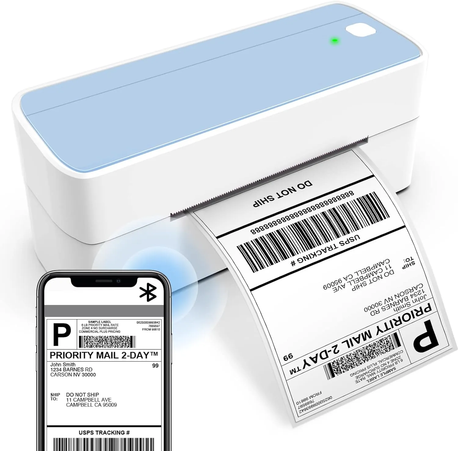 ASprink Bluetooth Thermal Shipping Label Printer - 241BT Label Printer for Shipping Packages - 4x6 Thermal Shipping Label Printer Wireless Label Makers