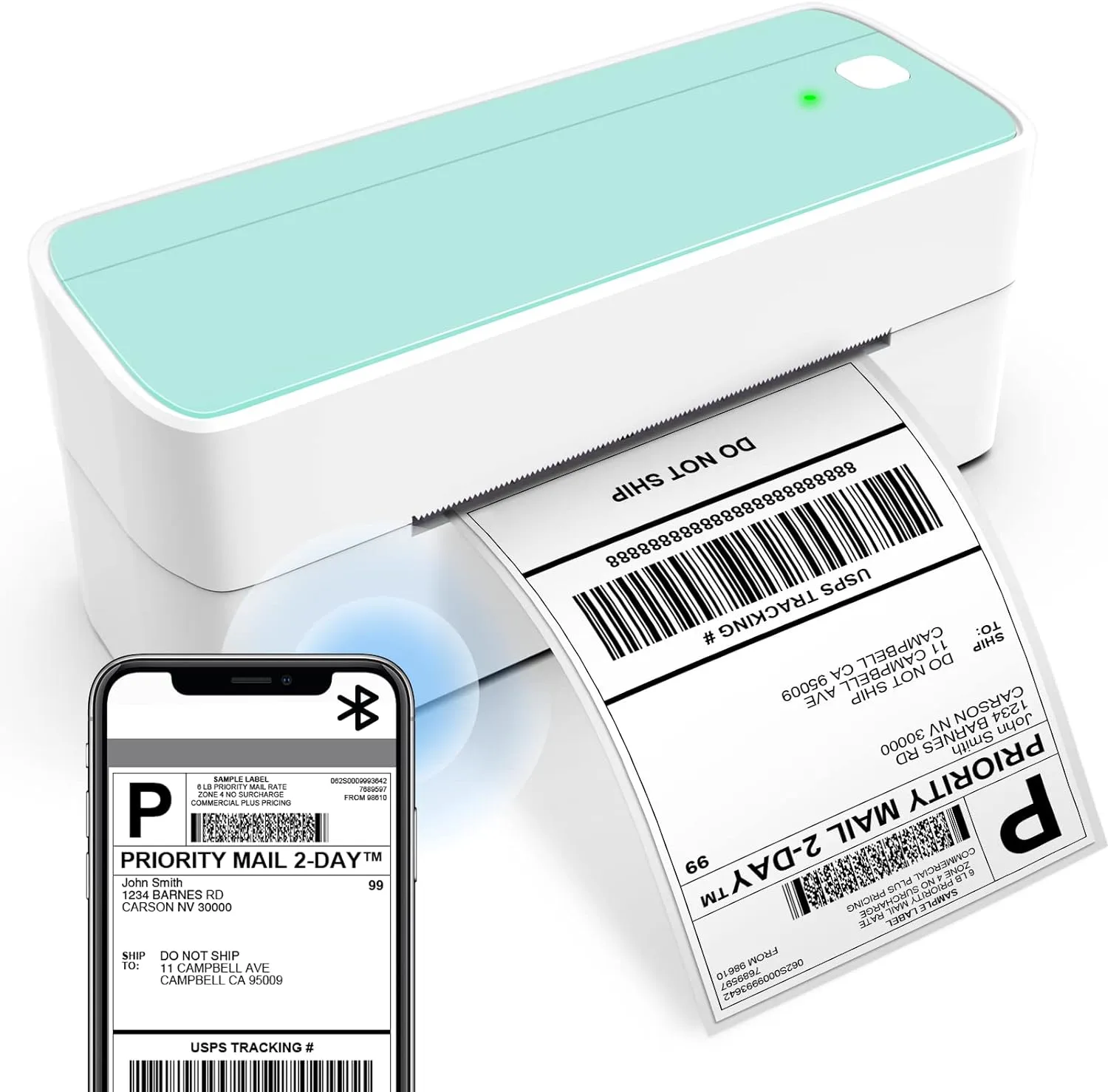 ASprink Bluetooth Thermal Shipping Label Printer - 241BT Label Printer for Shipping Packages - 4x6 Thermal Shipping Label Printer Wireless Label Makers