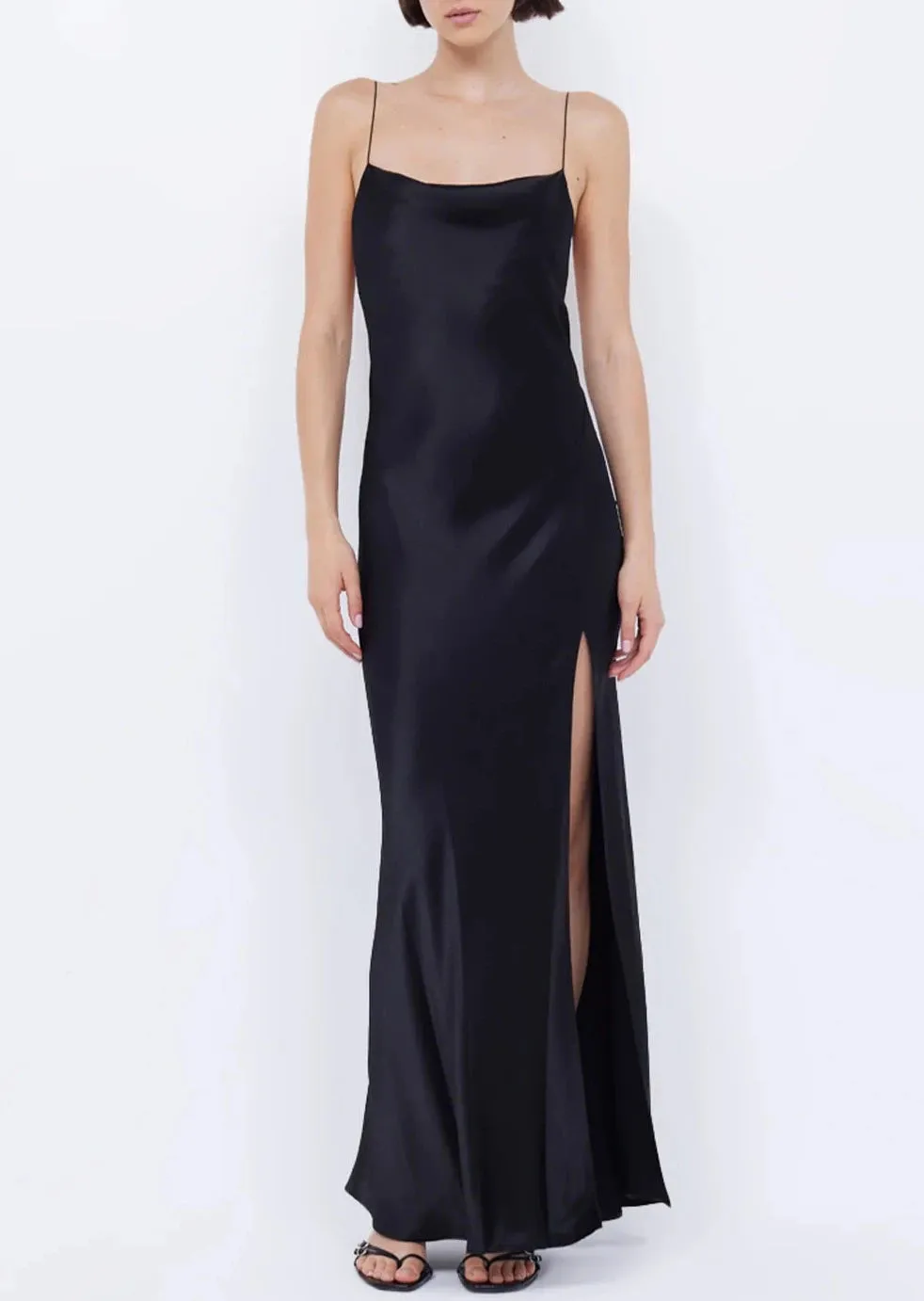 Ayala Cowl Maxi Dress - Black