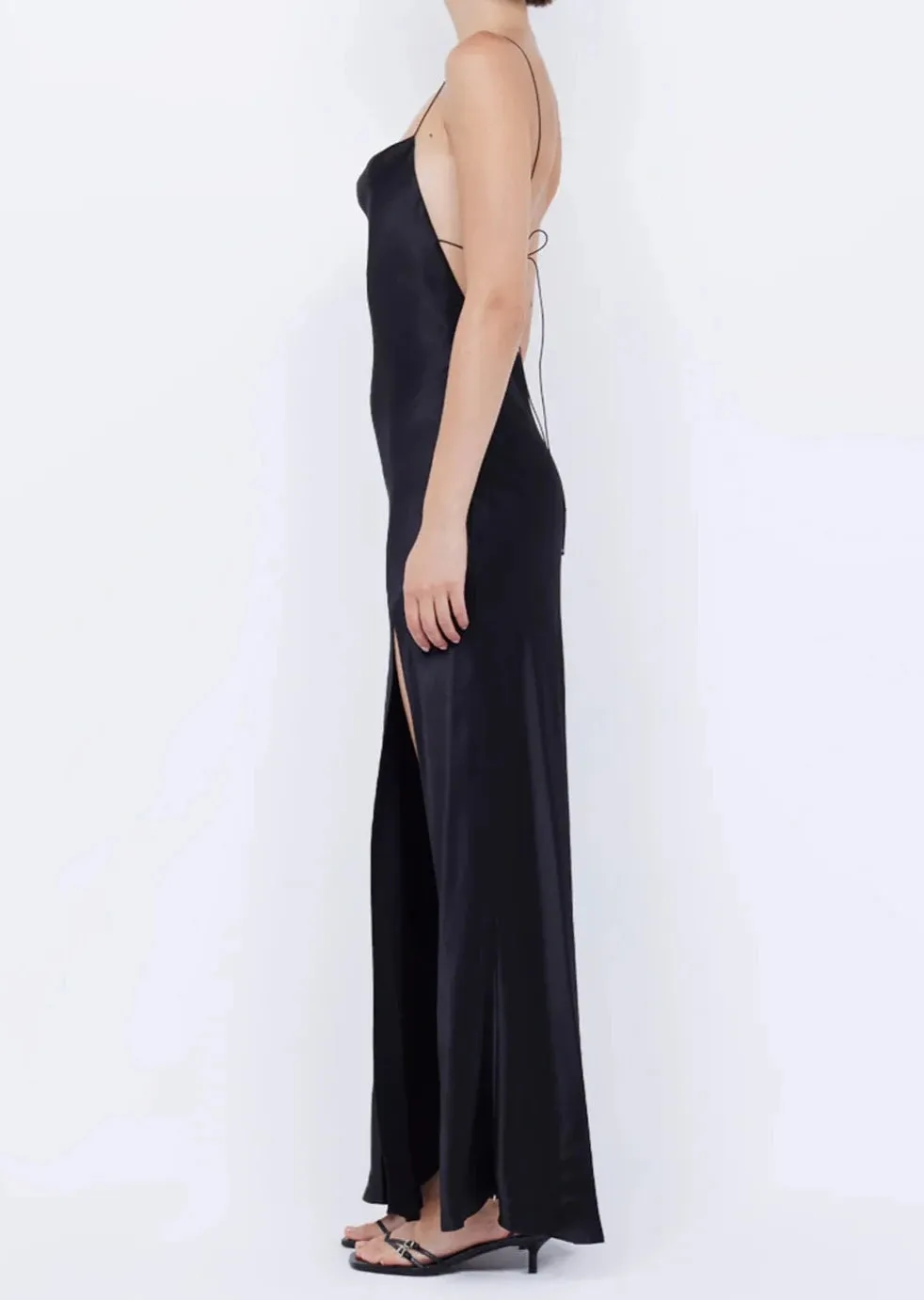 Ayala Cowl Maxi Dress - Black