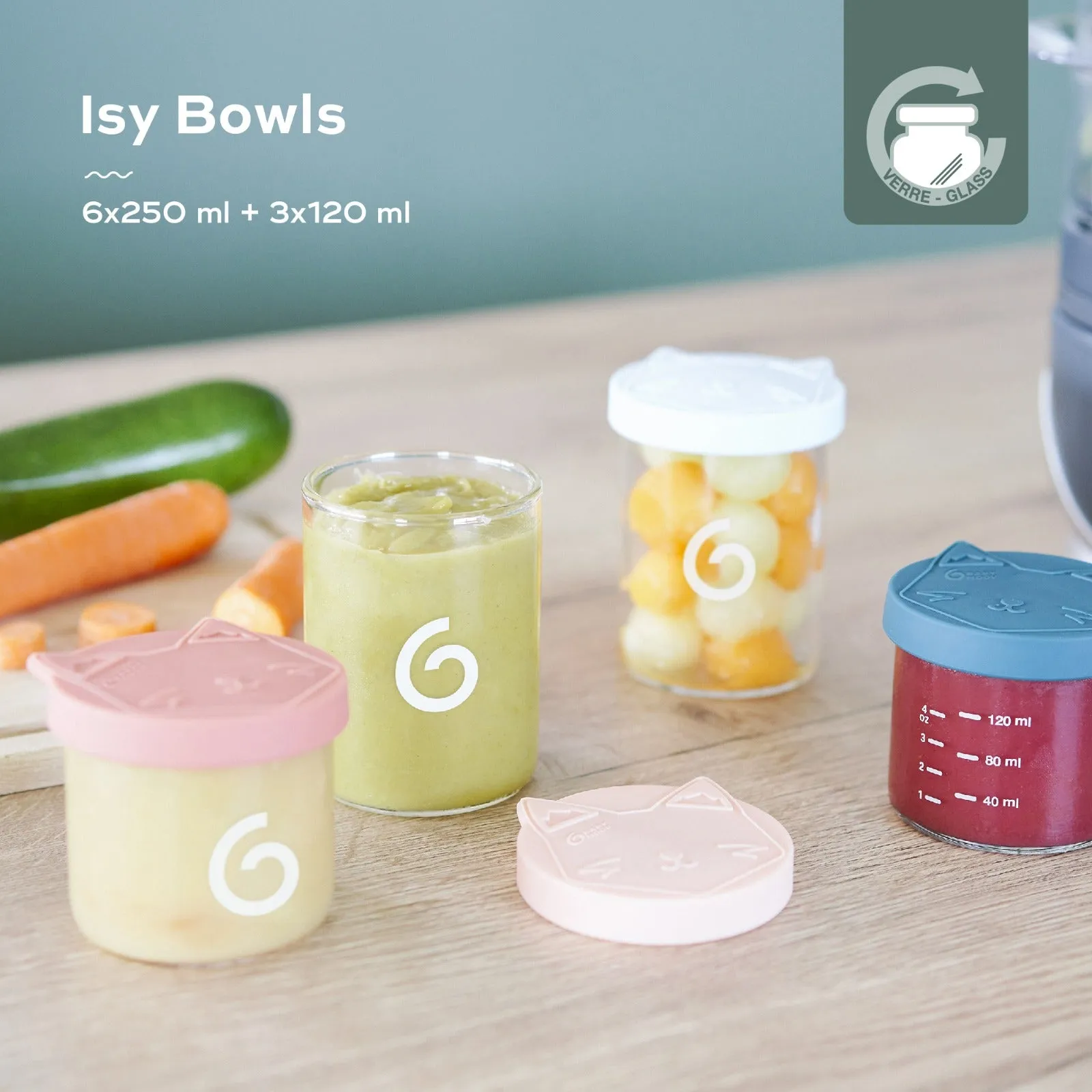 Babymoov Glass Isy 9 Piece Bowls