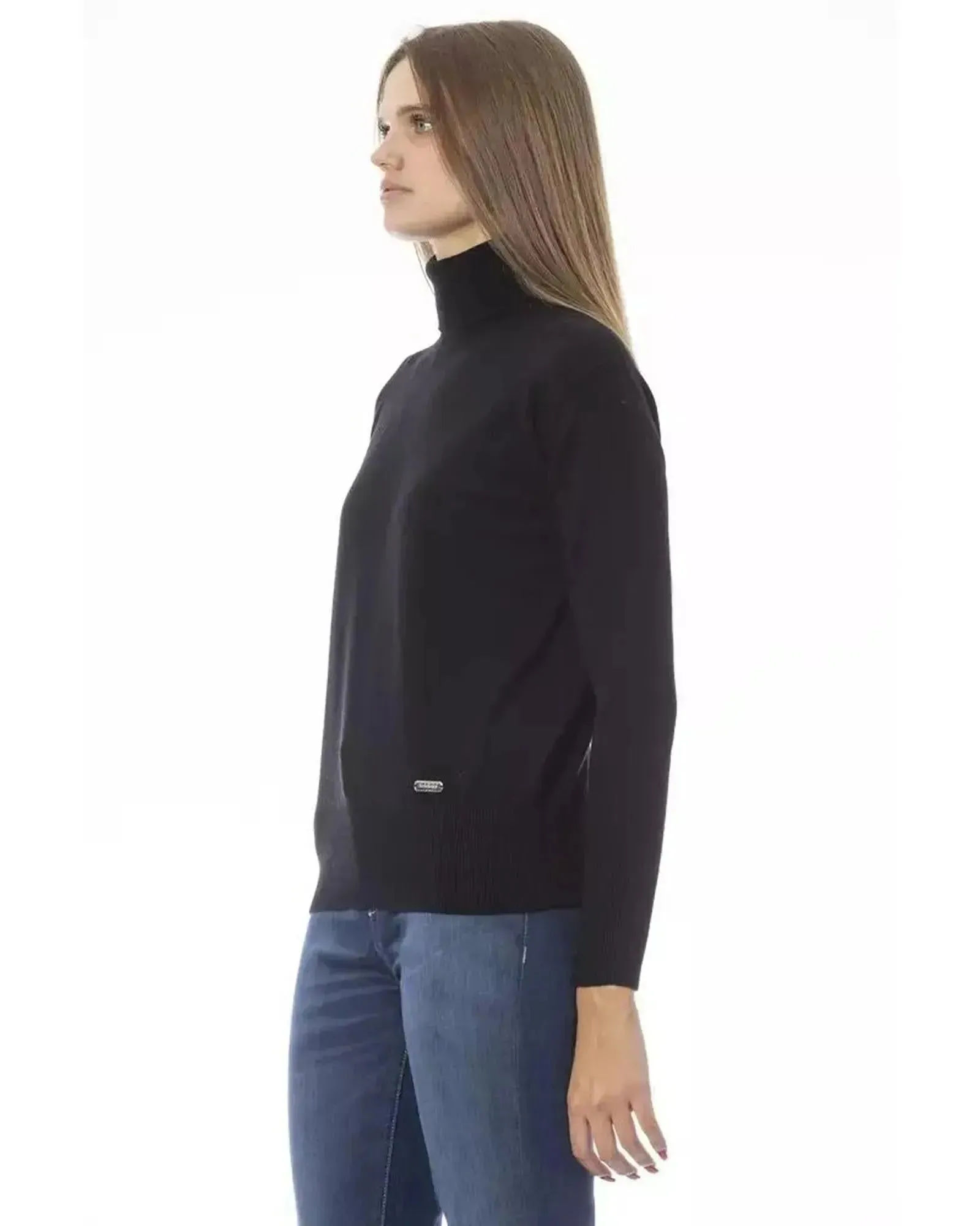 Baldinini Trend Women's Black Wool Sweater - 44 IT