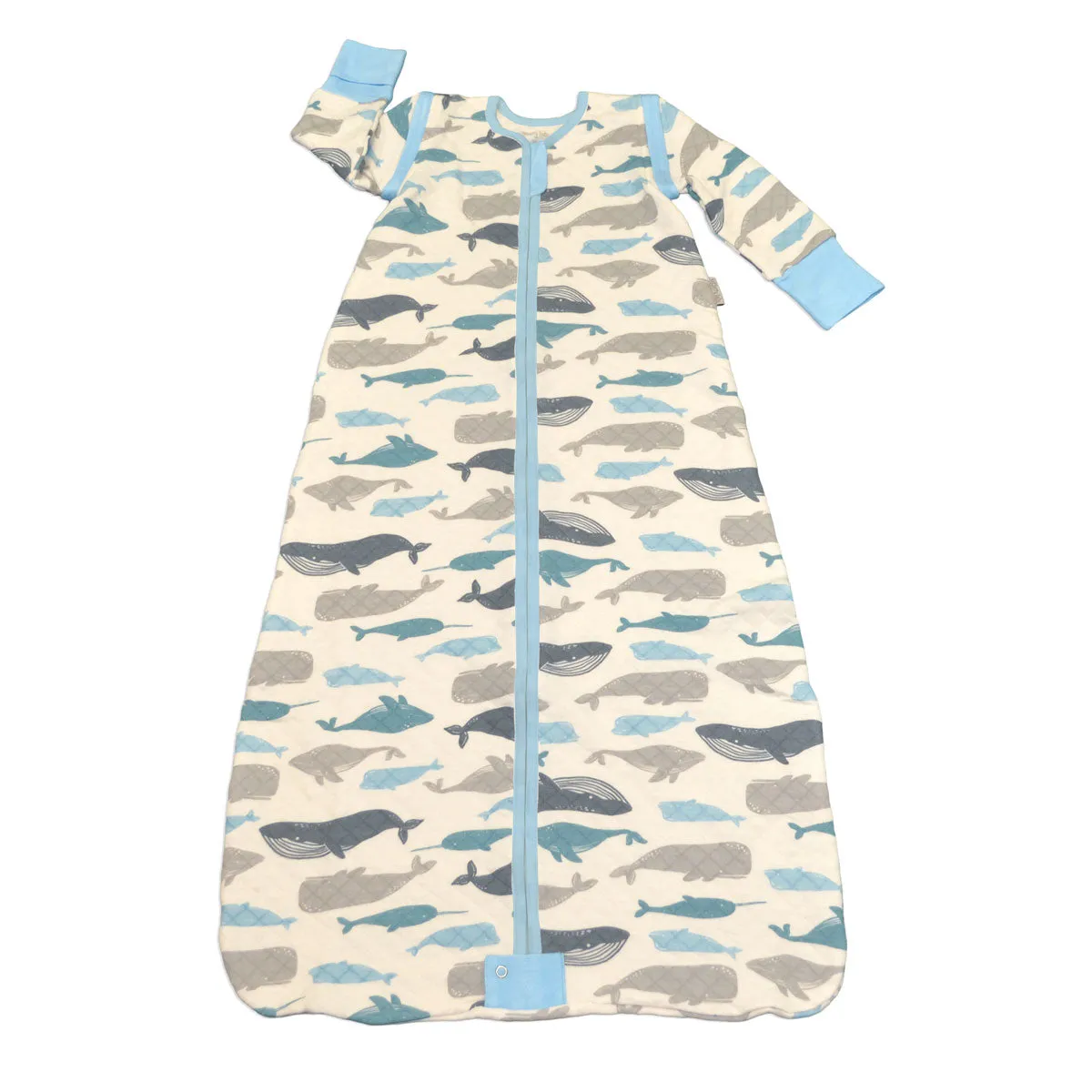 Bamboo Classic Sleeping Sack w/Detachable Sleeves 1 TOG(Whale of a Time Print)