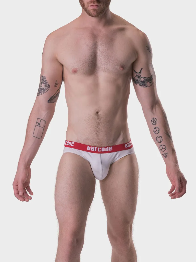 Barcode Berlin Oschi Brief Underwear White/Red 91427-201 Size M