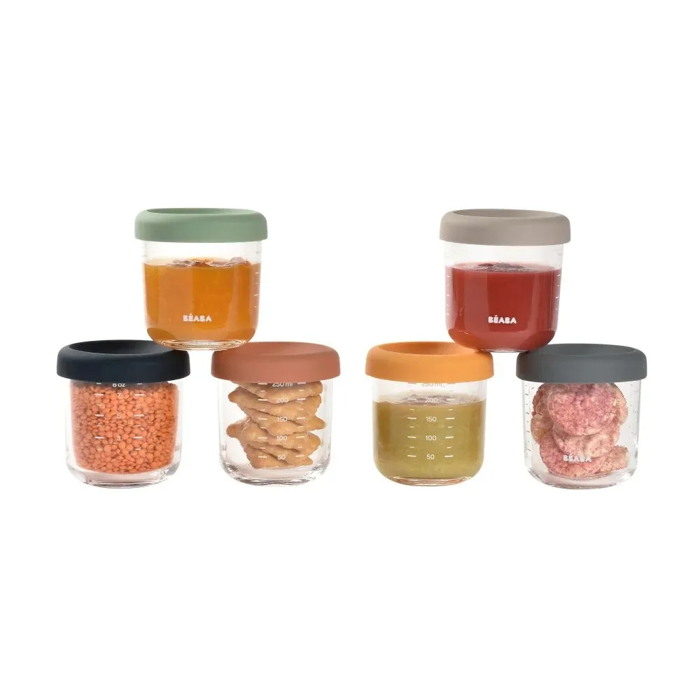 Beaba Glass Portion Jars 250ml 6 Pack