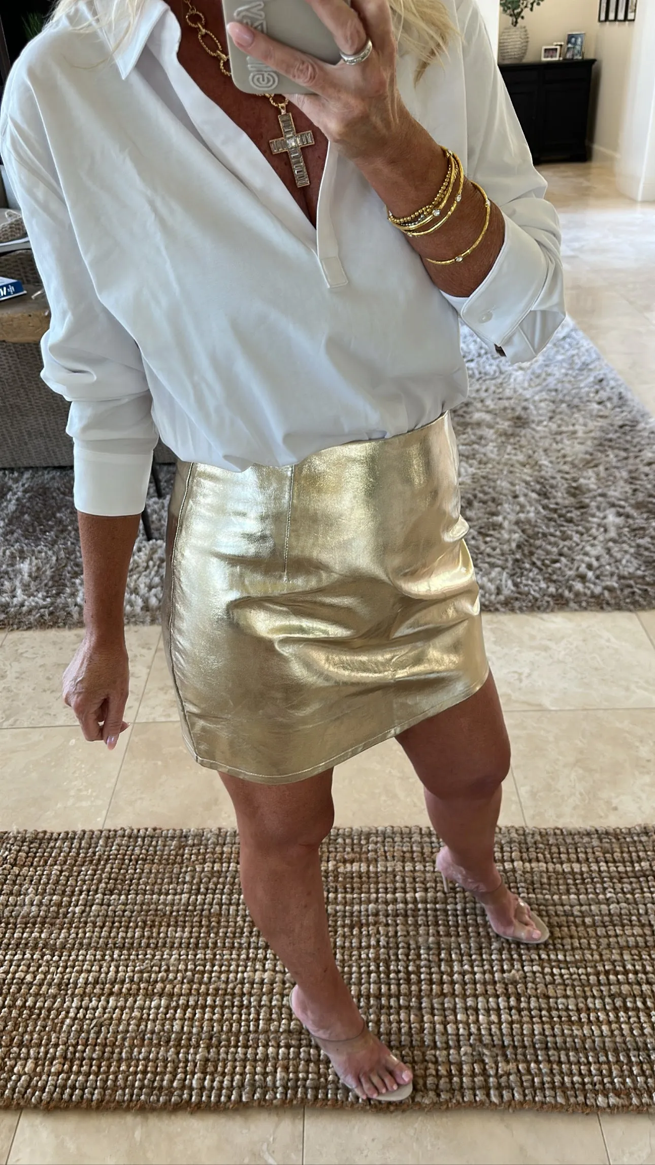 BEST SELLER!! Gold Metallic Skirt