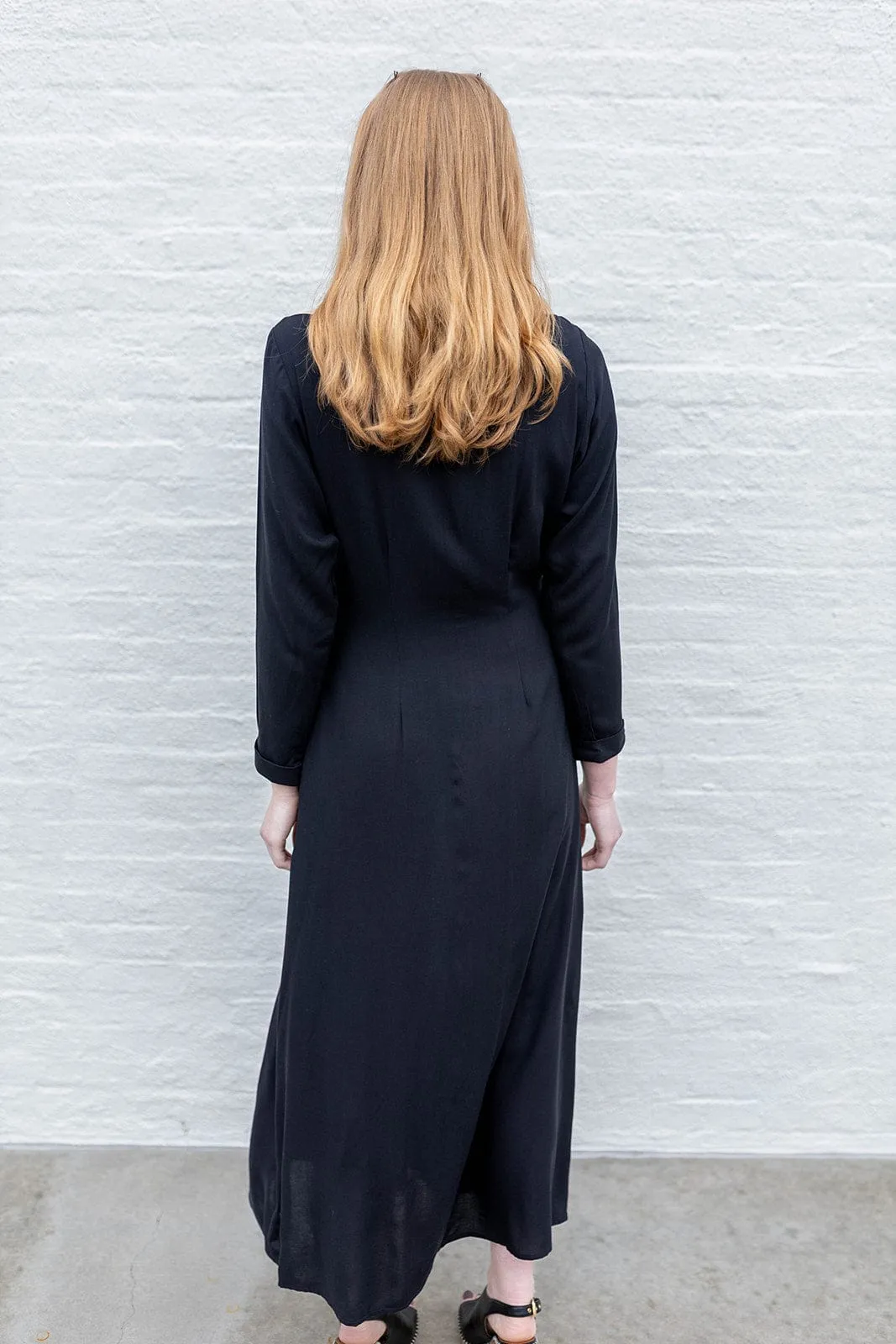 Bhodie Dress in Black Challis