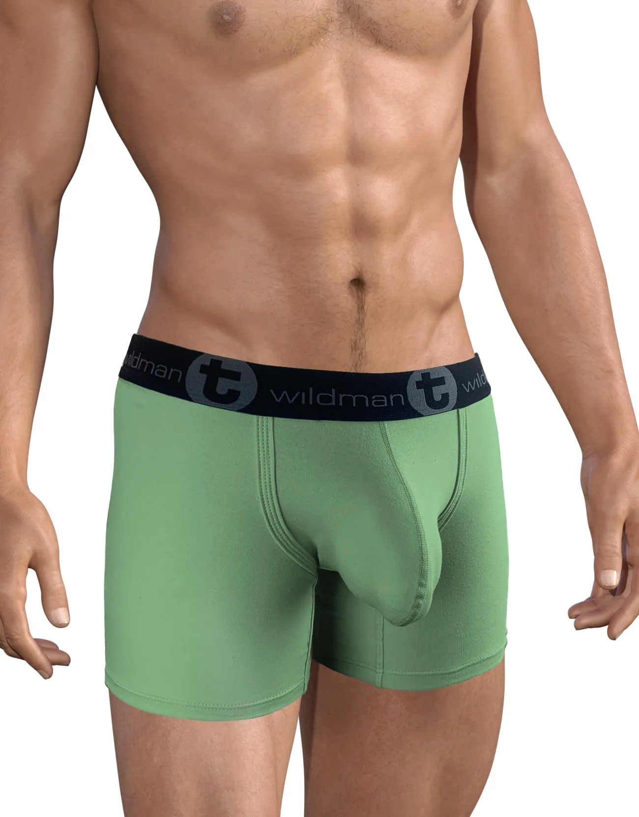 Big Boy Pouch 5" Inseam Boxer Brief Green