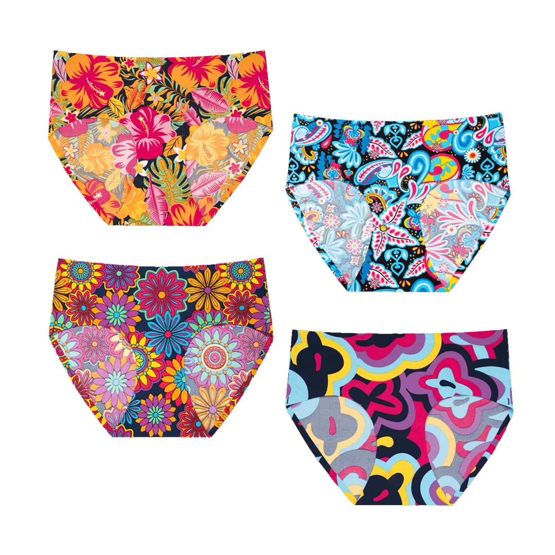 Blooming Bundle - Ladies Seamless Full Briefs 4 Pack Bundle