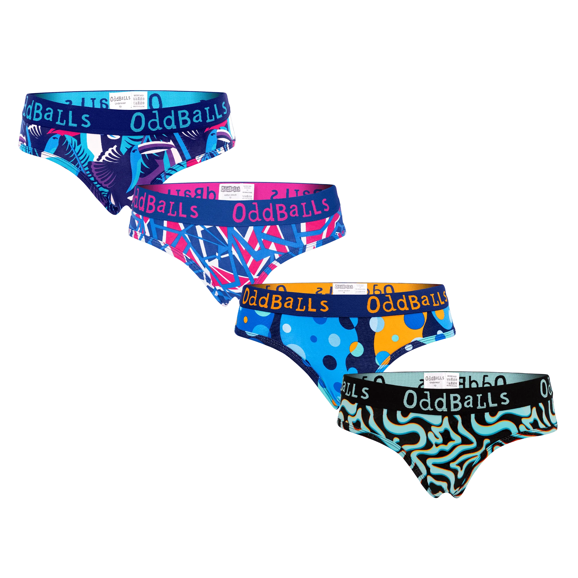 Blue Bundle - Ladies Briefs 4 Pack Bundle