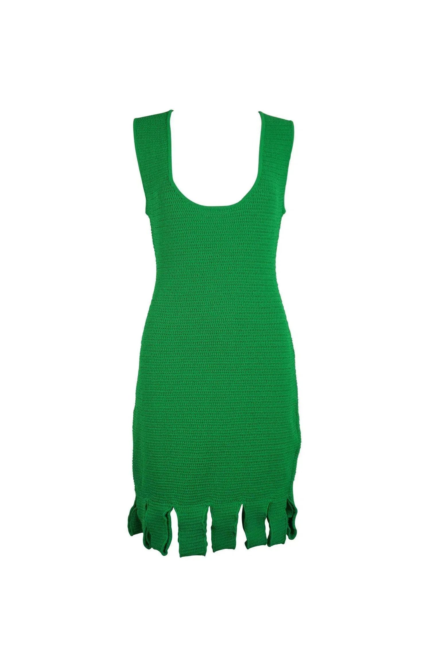 Bottega Veneta Racked Mesh Dress Parakeet (For Hire)