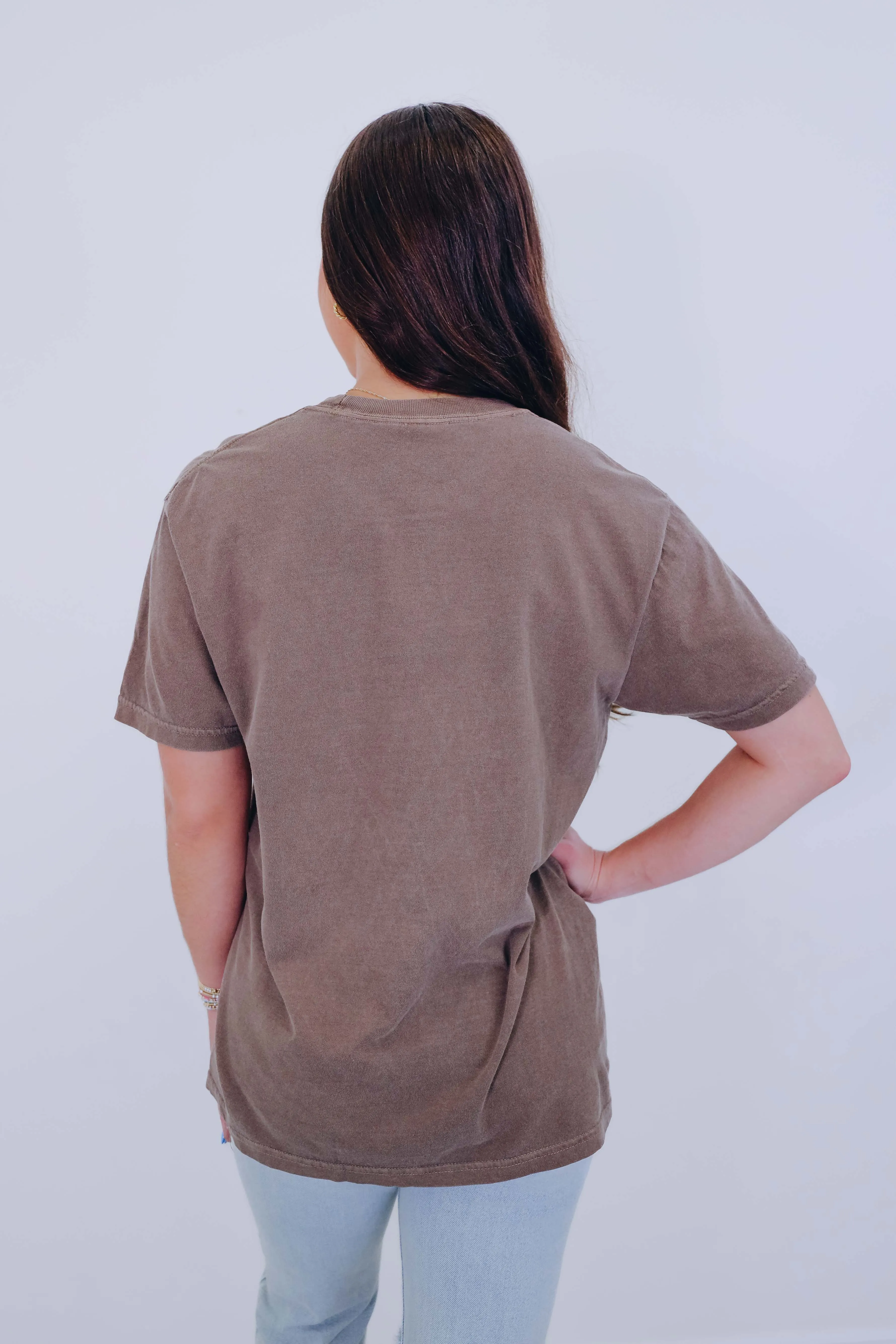 Bow Pumpkin Graphic Tee S-2X - Brown