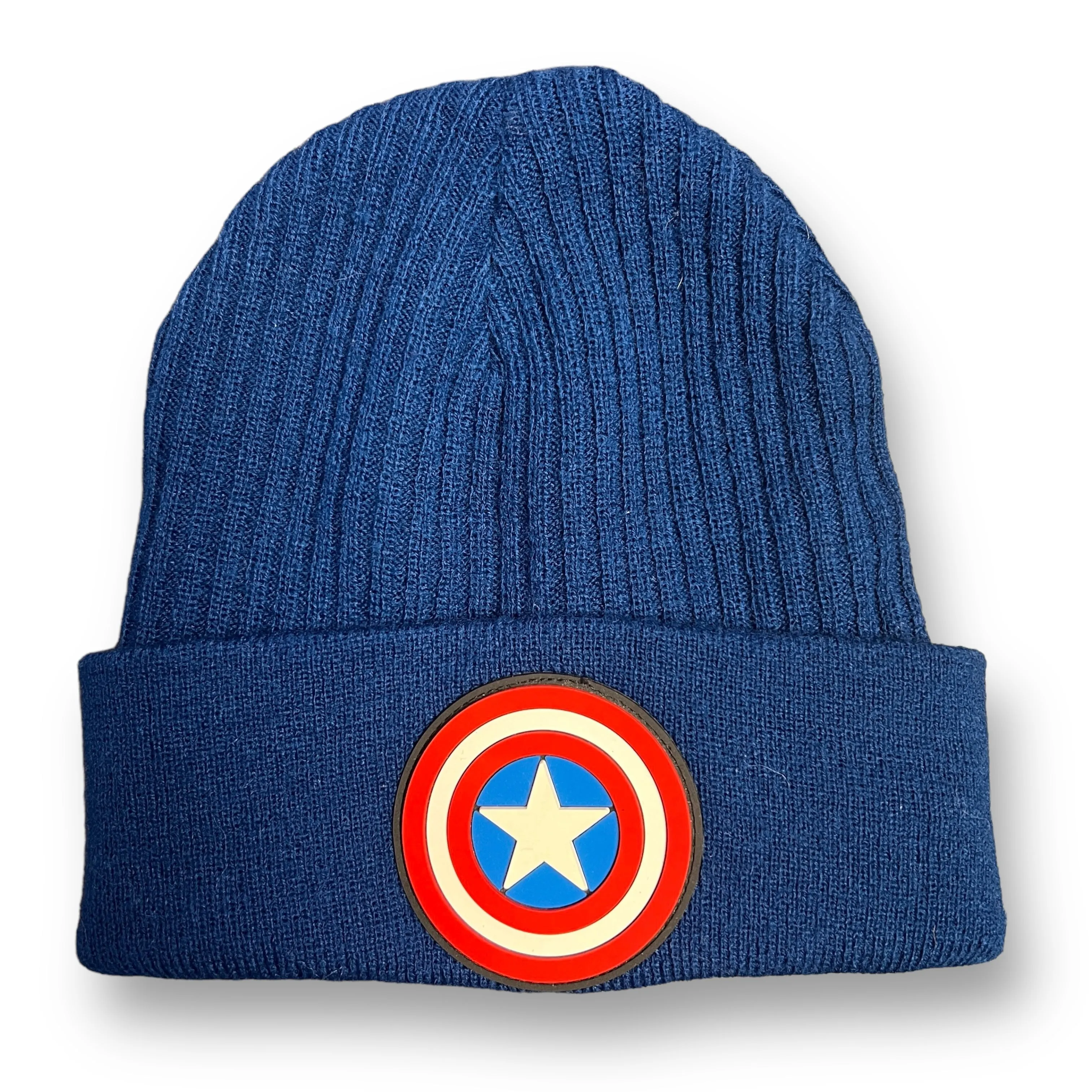 Boys Marvel Size Kids / Youth Blue Captain America Knit Beanie