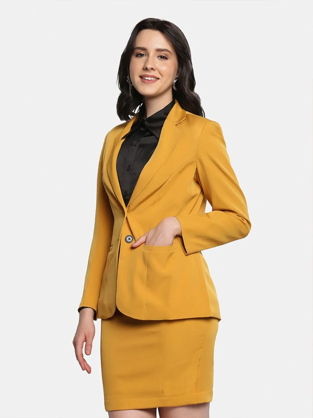 Business Formal Stretch Skirt Suit