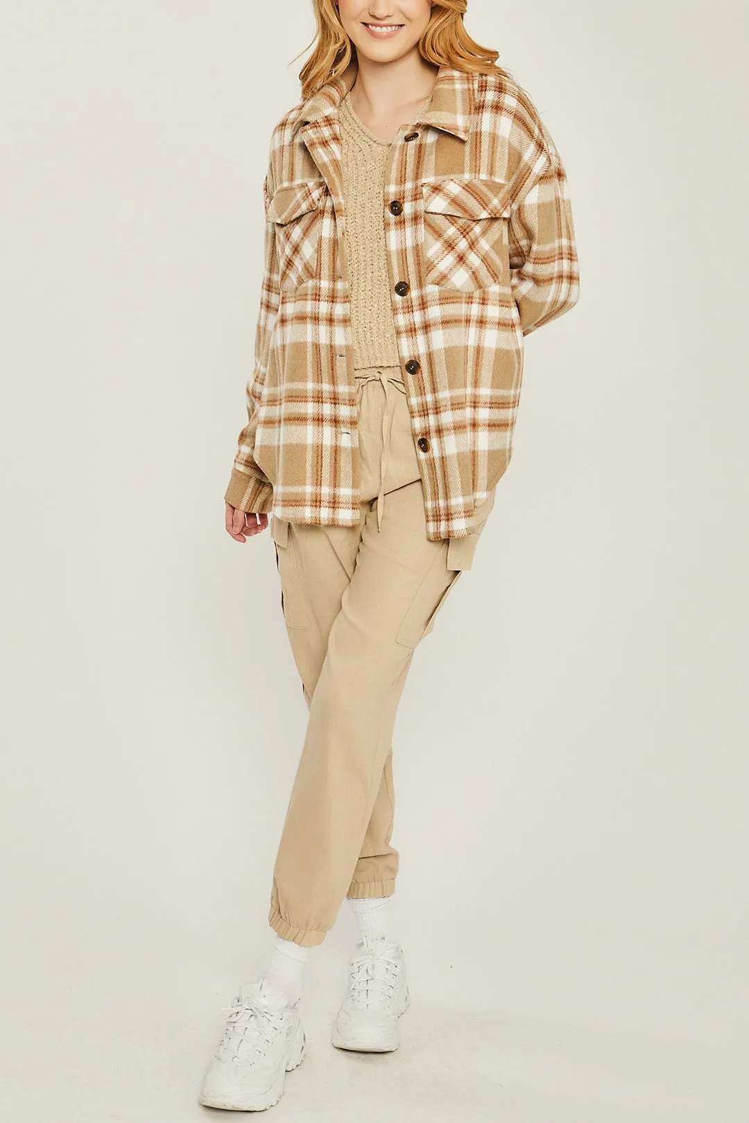 Caramel Chocolate Flannel Shacket