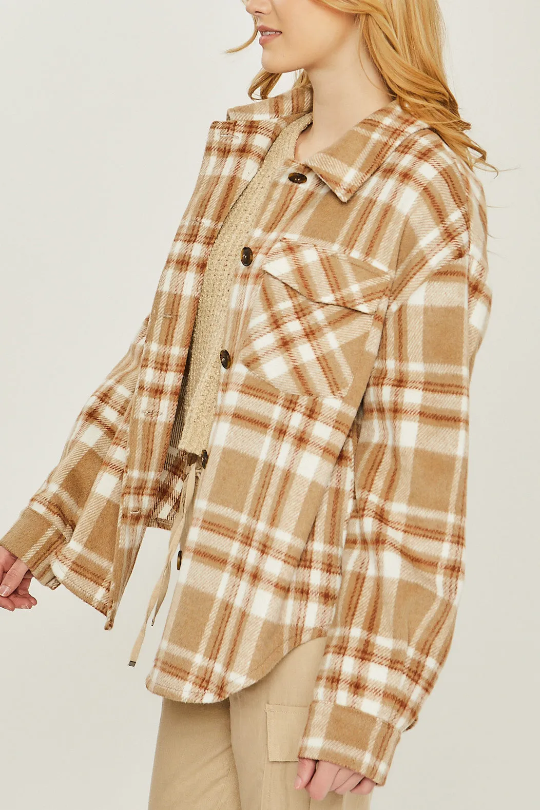 Caramel Chocolate Flannel Shacket