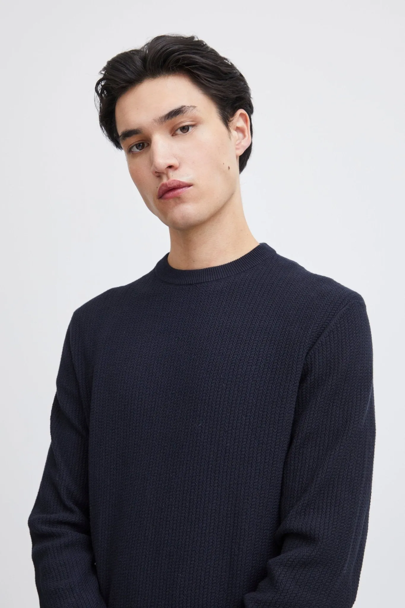 CASUAL FRIDAY - CFKARL structured crew neck knit - 20505088