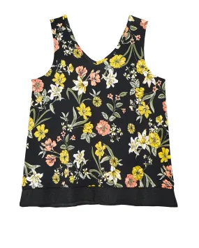 Christine Clip Dot Tank Top | Black / Yellow