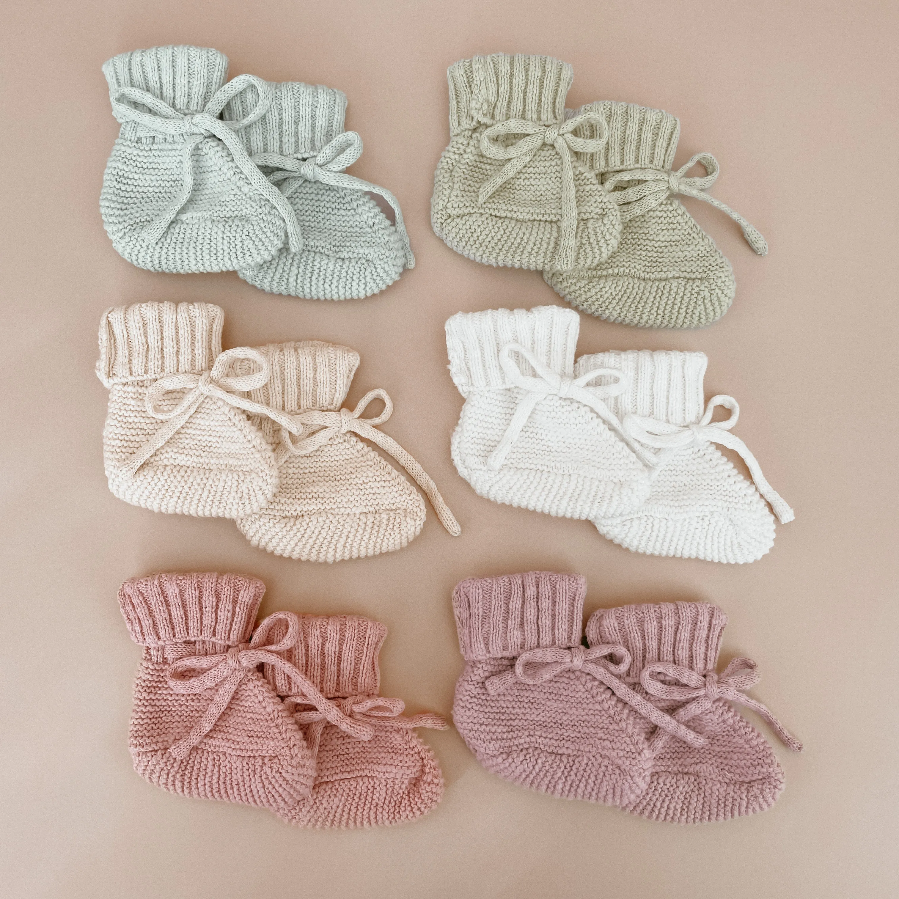 Chunky Knit Booties - Newborn-6M - Cloud