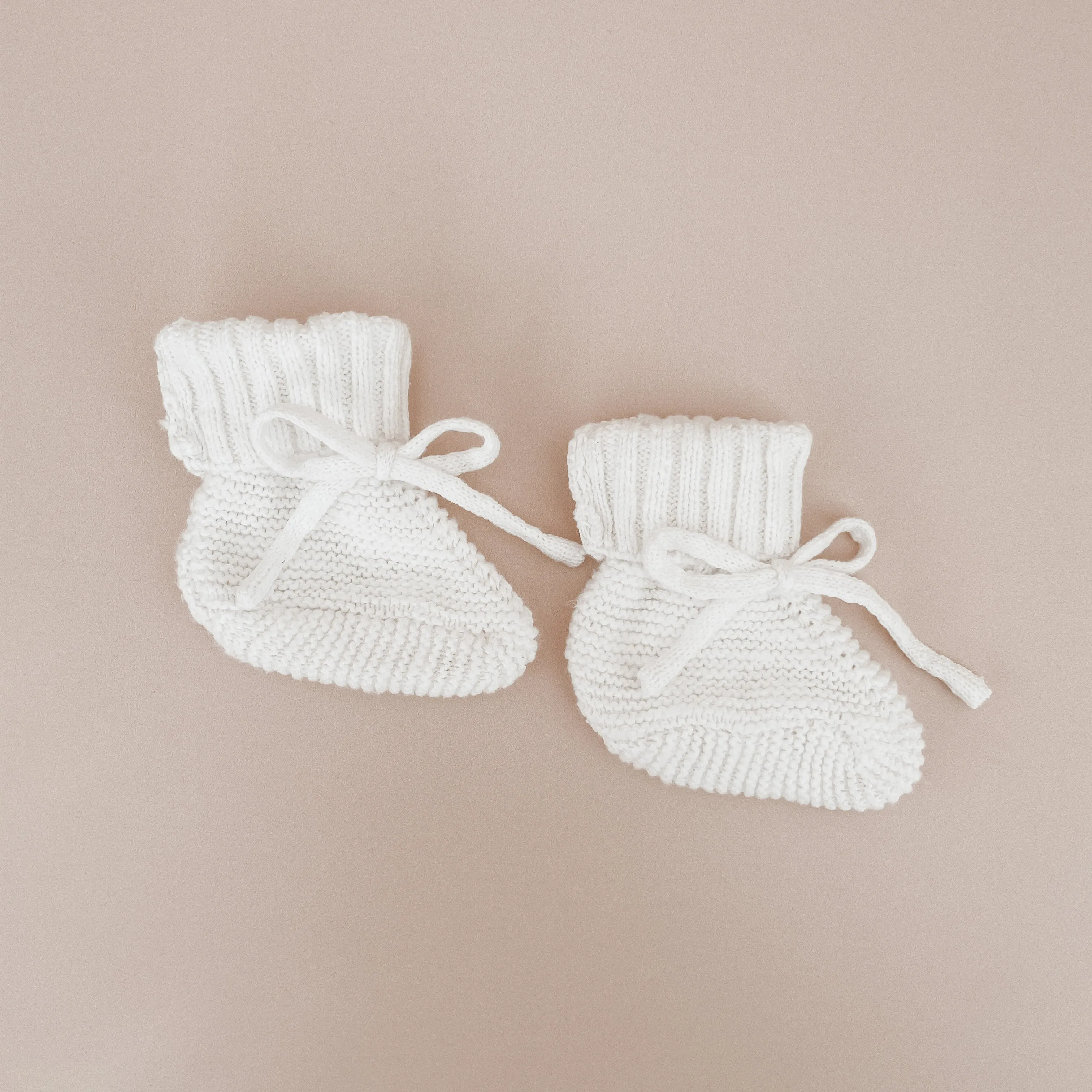 Chunky Knit Booties - Newborn-6M - Cloud