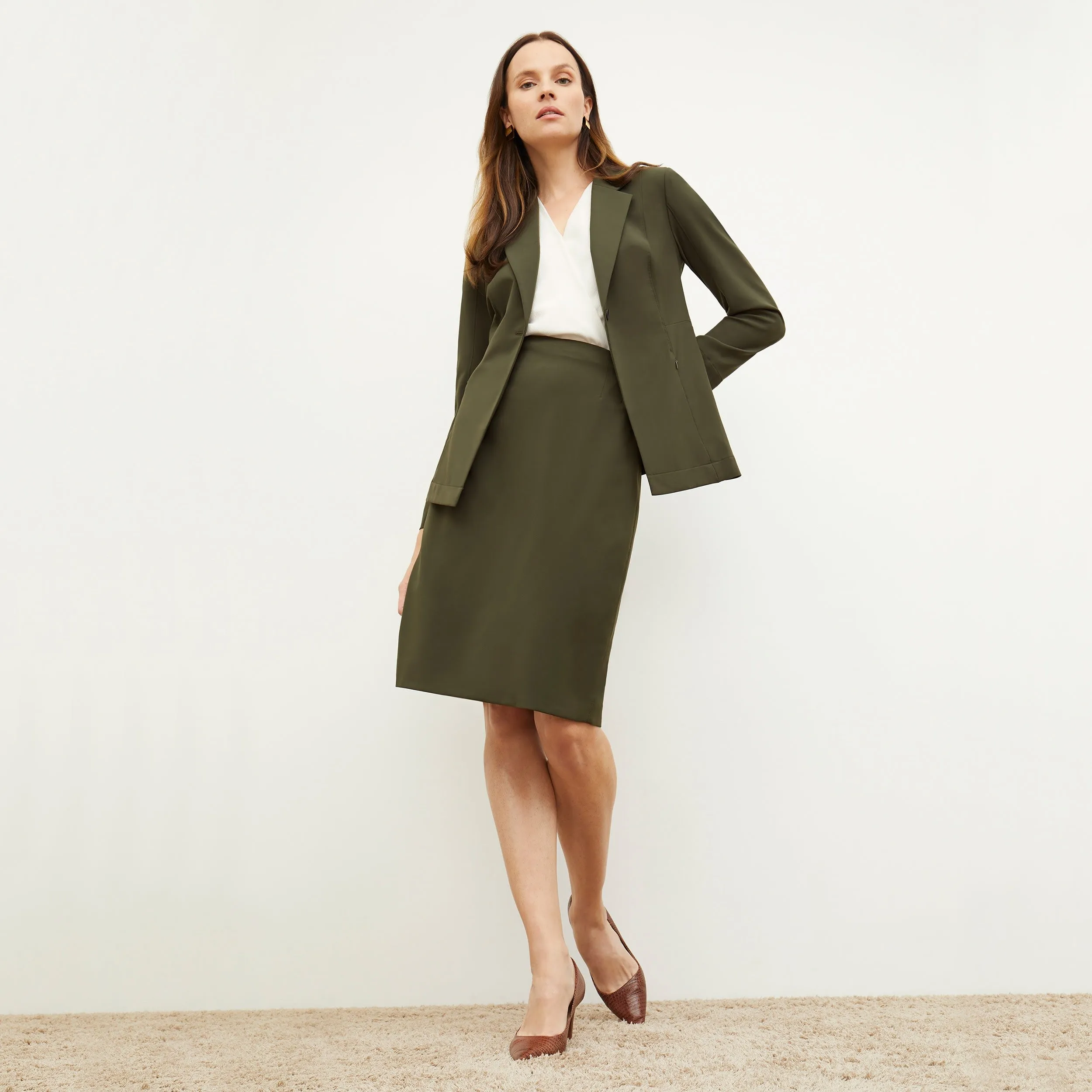 Cobble Hill Skirt - OrigamiTech :: Olive