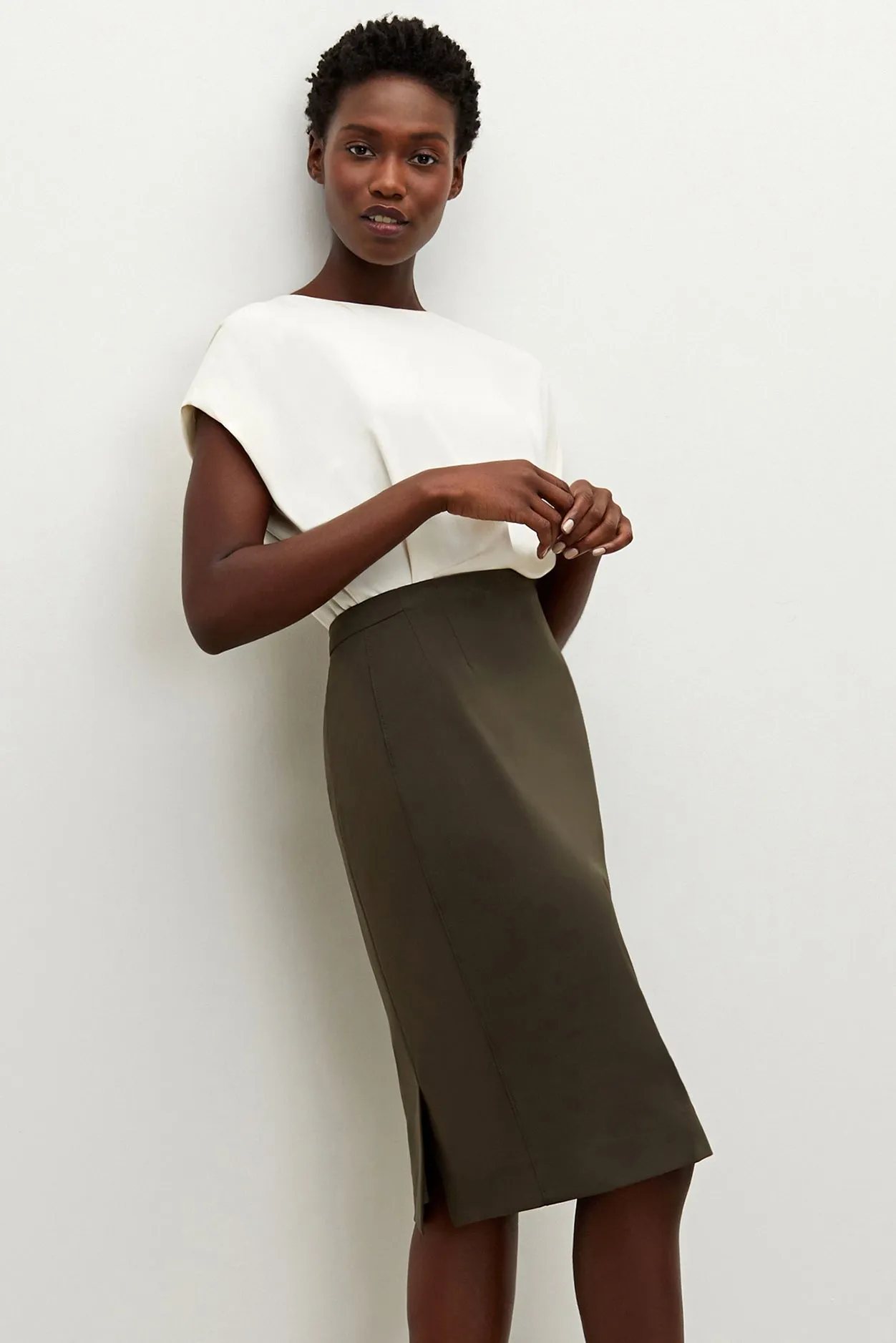 Cobble Hill Skirt - OrigamiTech :: Olive