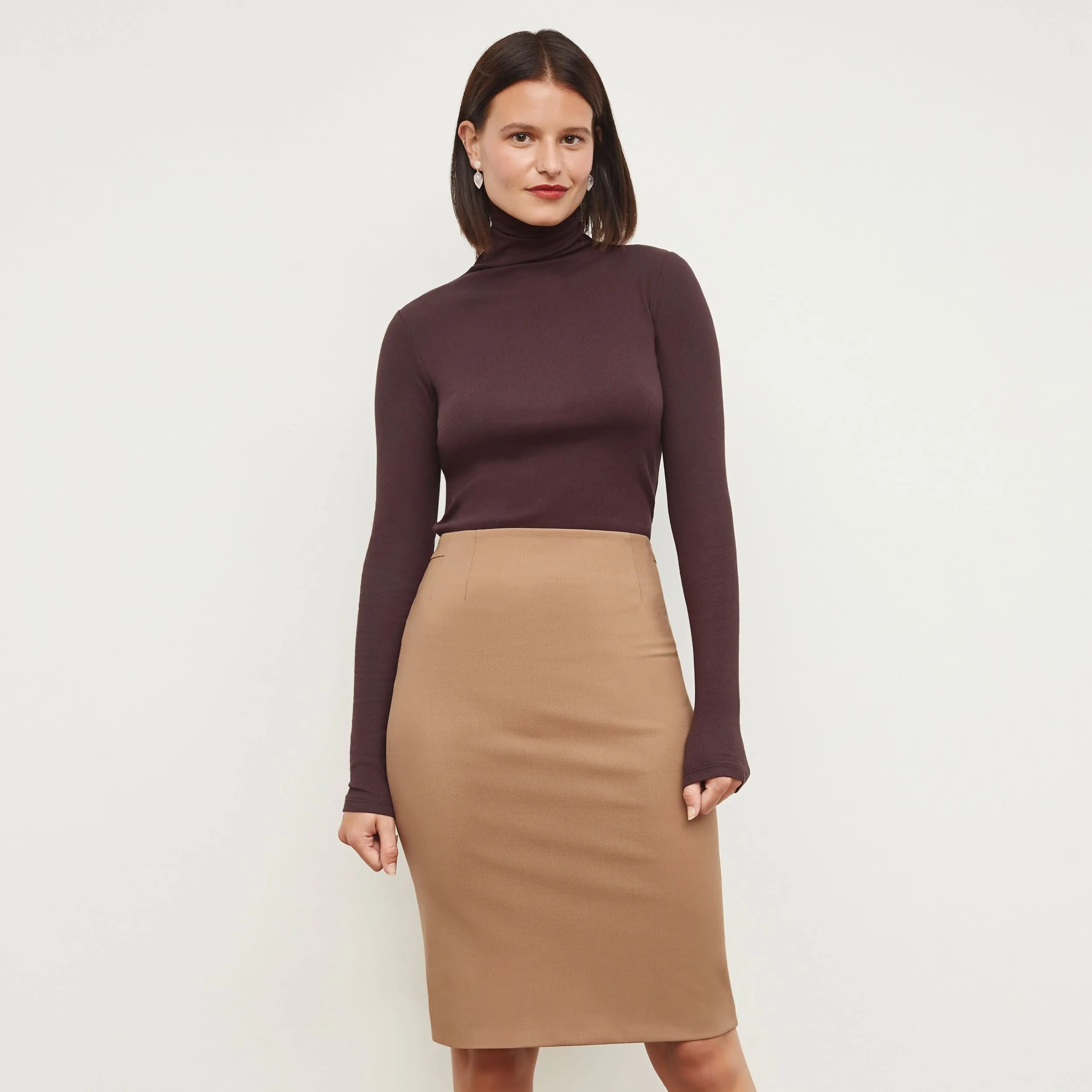 Cobble Hill Skirt - Washable Wool Twill :: Camel