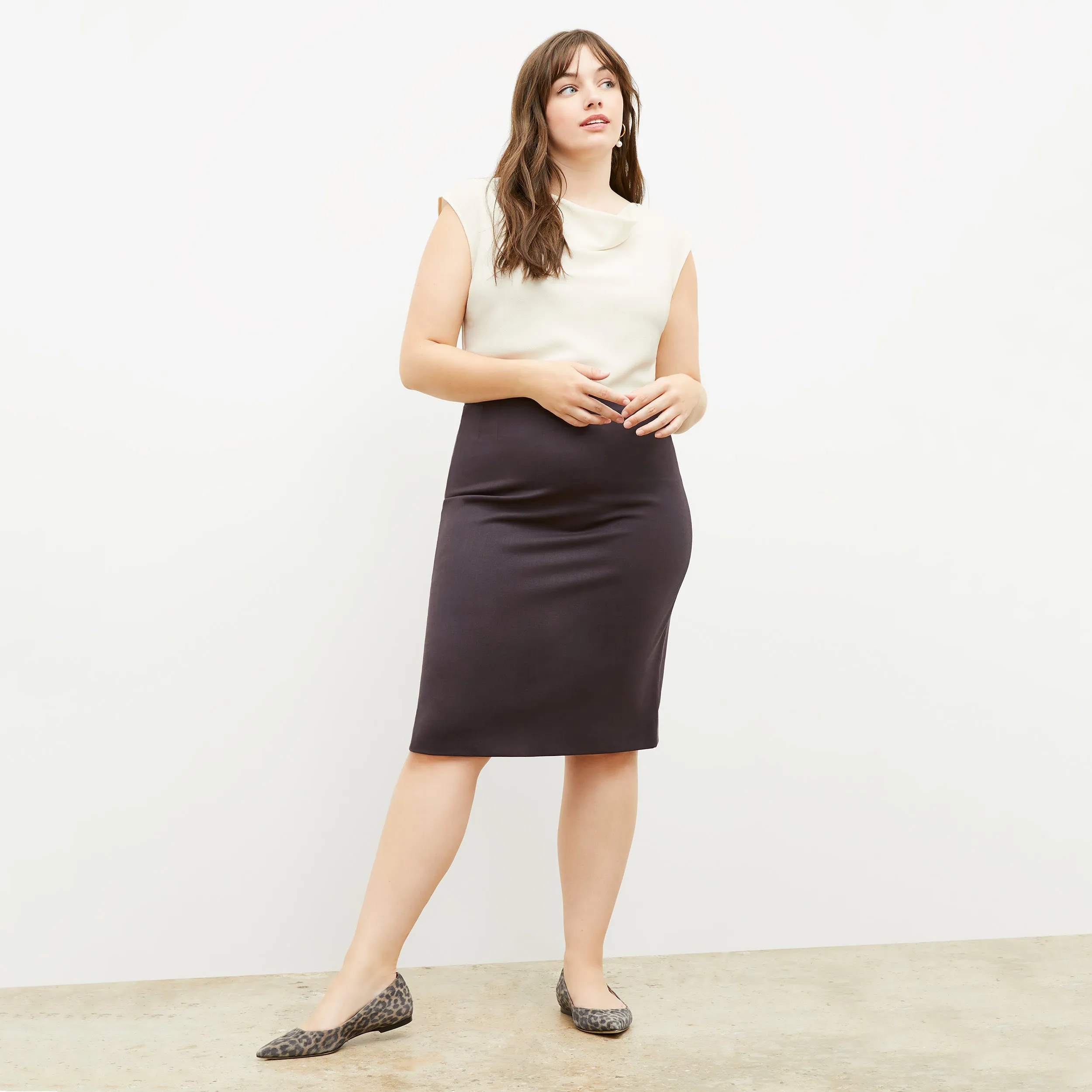 Cobble Hill Skirt - Washable Wool Twill :: Haze