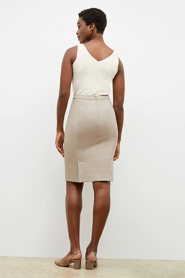 Cobble Hill Skirt - Washable Wool Twill :: Natural Melange