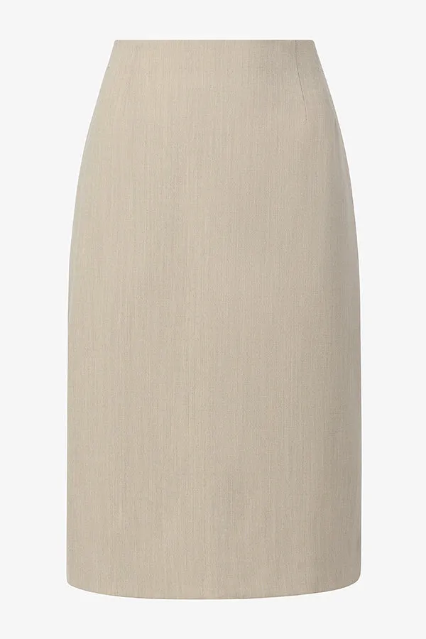 Cobble Hill Skirt - Washable Wool Twill :: Natural Melange