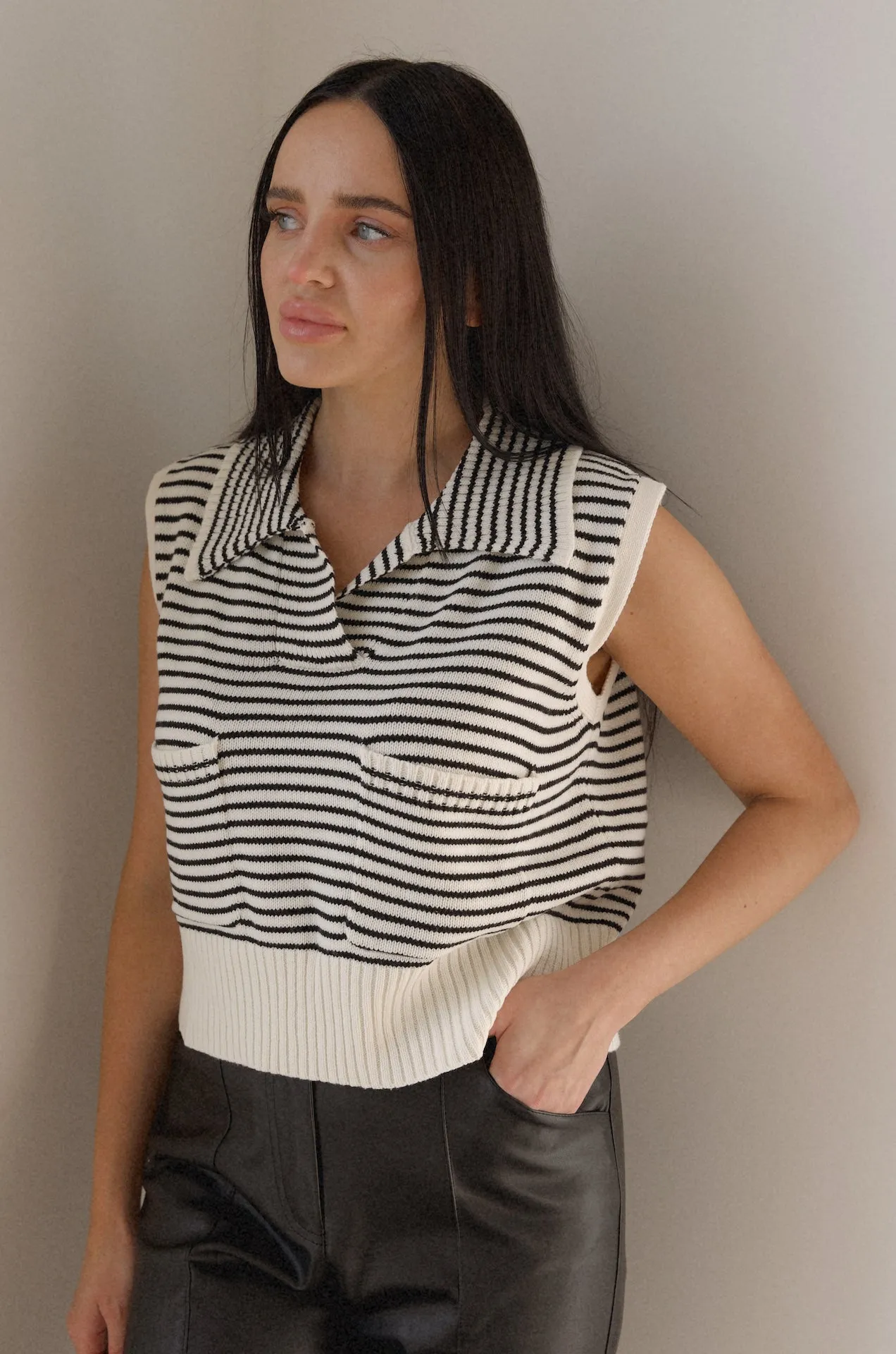 Coco Striped Sweater Vest