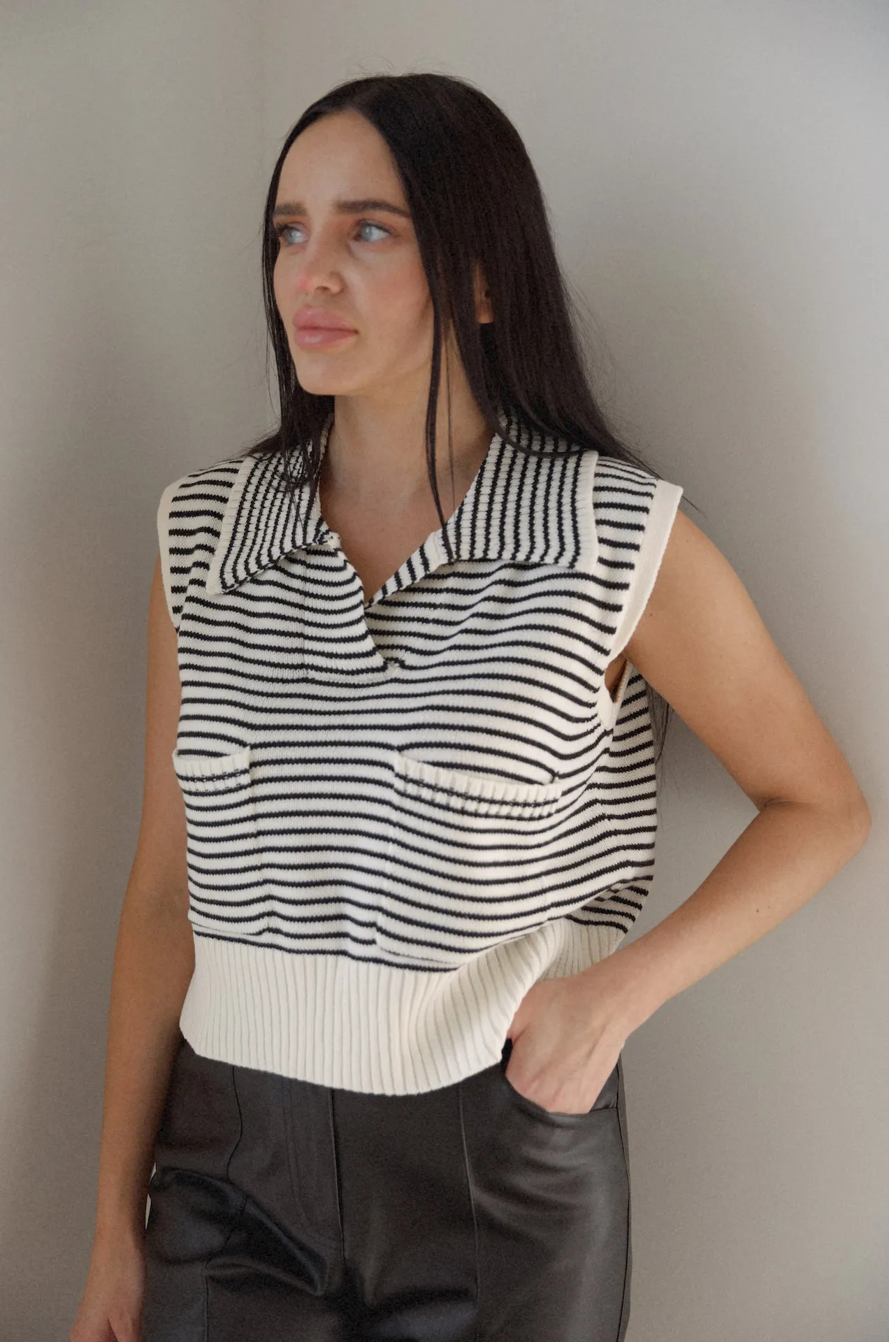 Coco Striped Sweater Vest