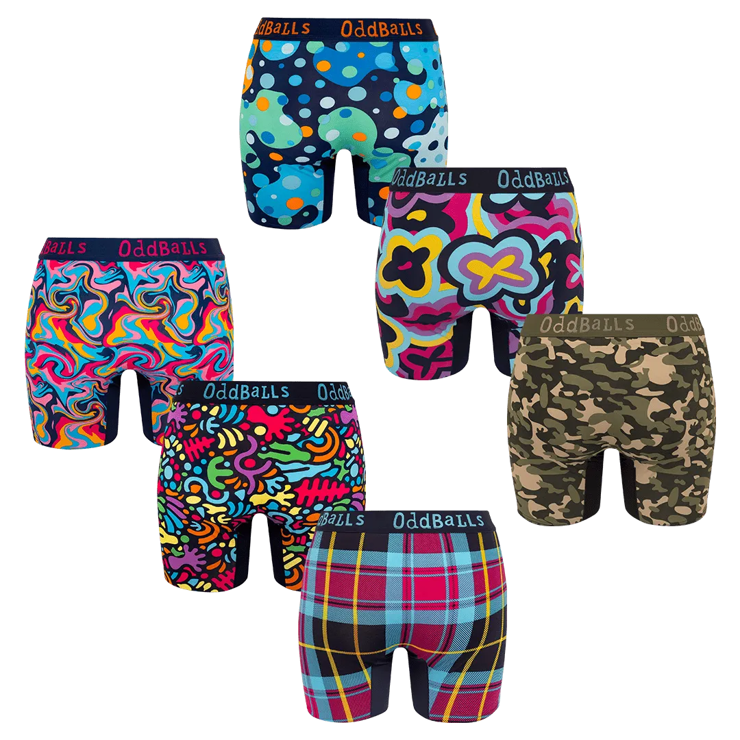 Collector's Bundle - Ladies Bamboo Boxer Shorts 6 Pack Bundle