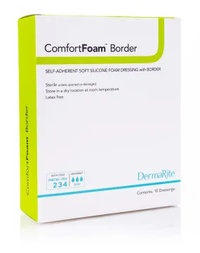 ComfortFoam™ Border Silicone Adhesive with Border Silicone Foam Dressing, 7 x 7 Inch